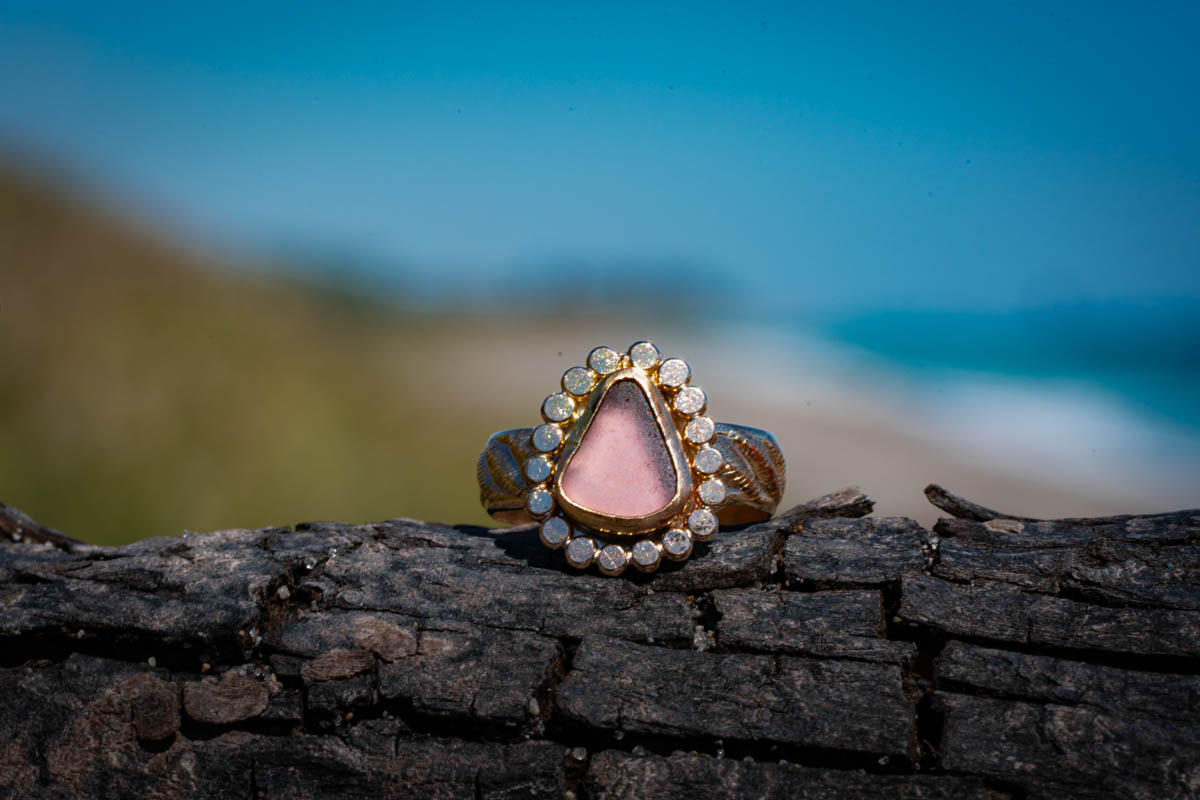 Sun Rays Sea Glass Ring - Image 2