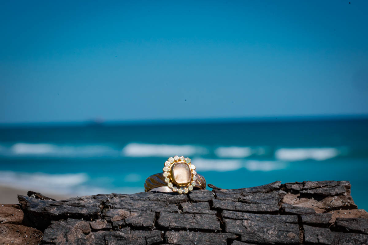 Sun Rays Sea Glass Ring - Image 5