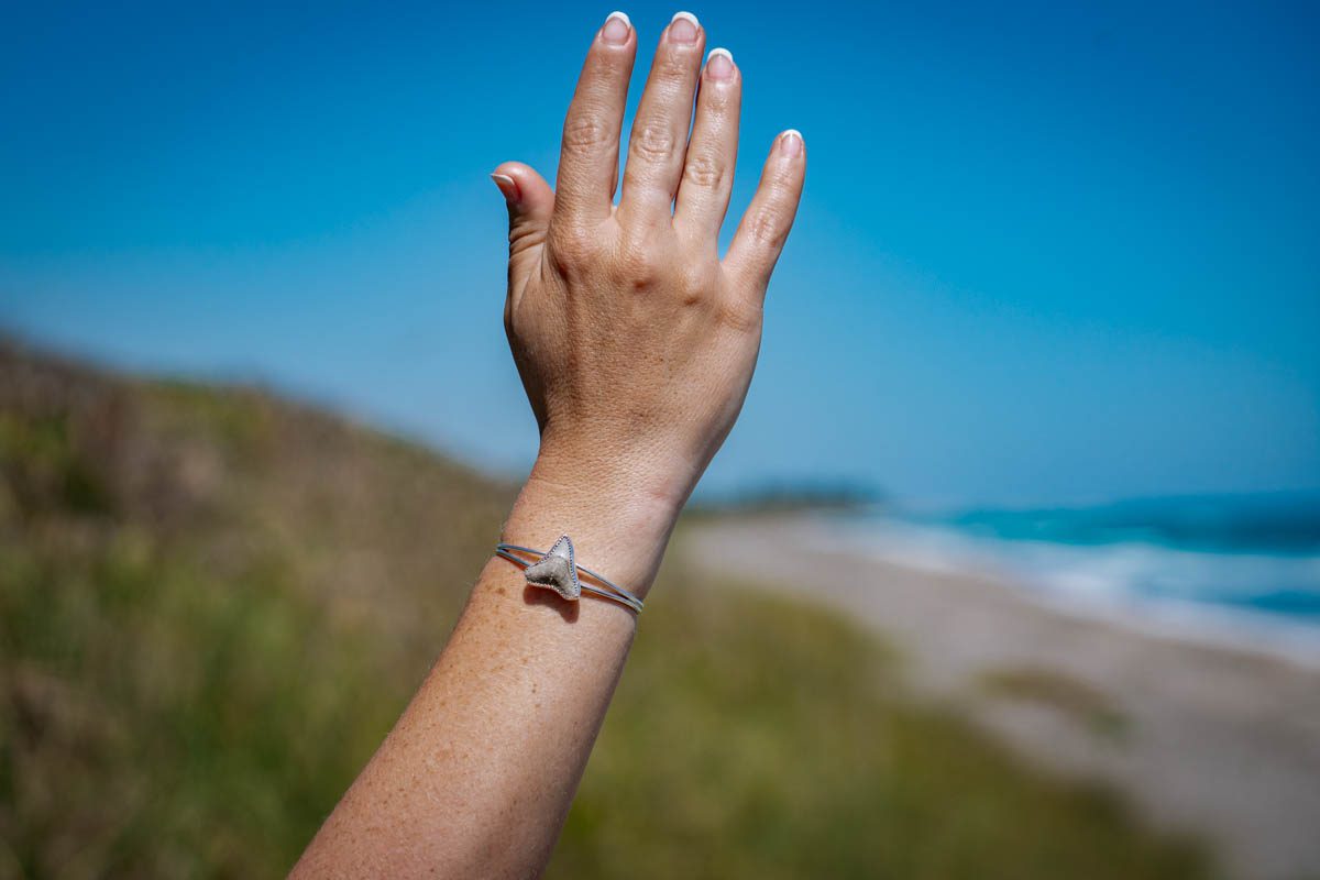 Custom Silver Shark Tooth Cuff - Image 2