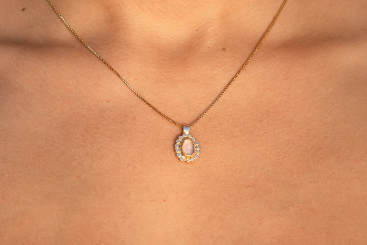 Sun Rays Sea Glass Necklace