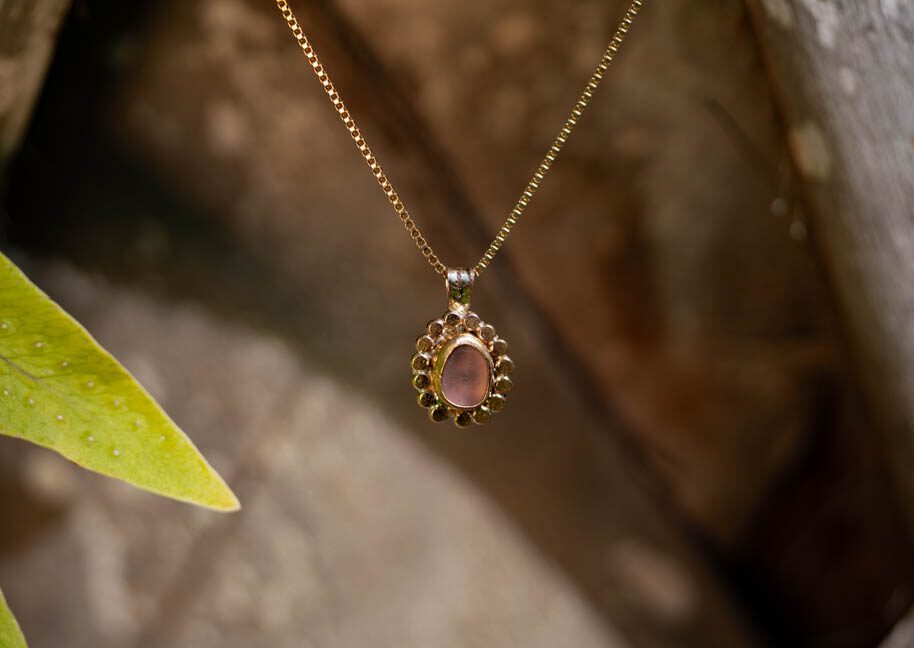 Sun Rays Sea Glass Necklace - Image 5